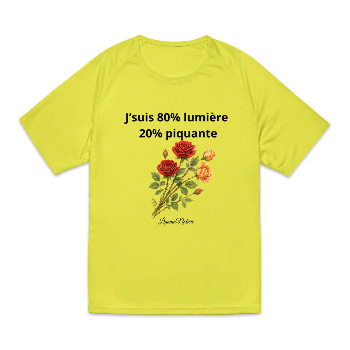 Image back T-shit sport, 80% Lumière 20% piquante