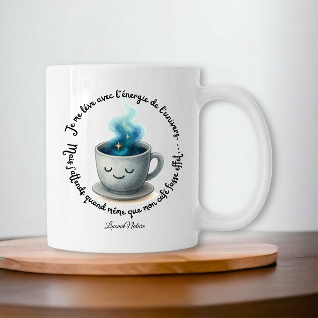 Image front Mug univers café gris