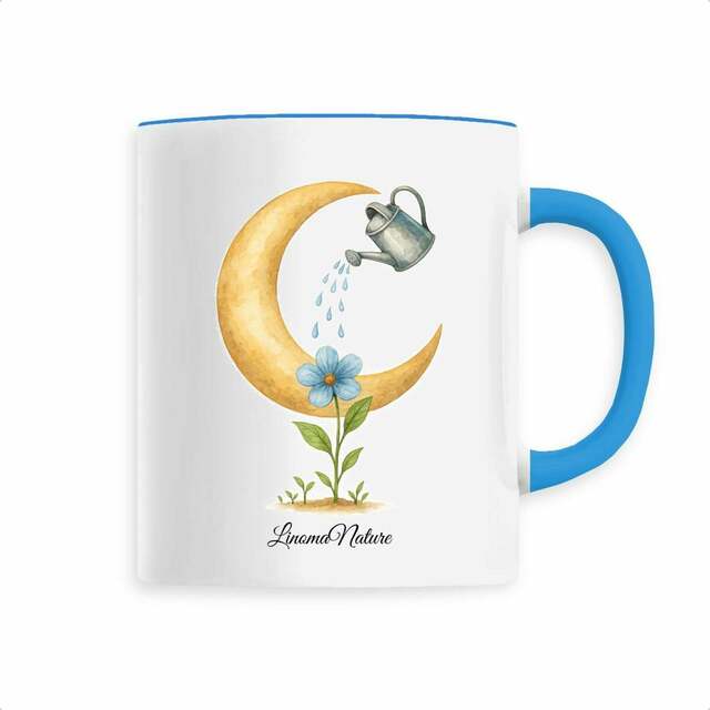 Image back Mug lune et fleur
