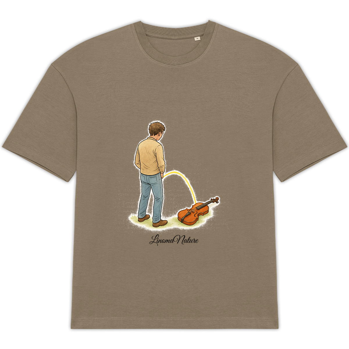 Image back T-shirt oversize expression violons 