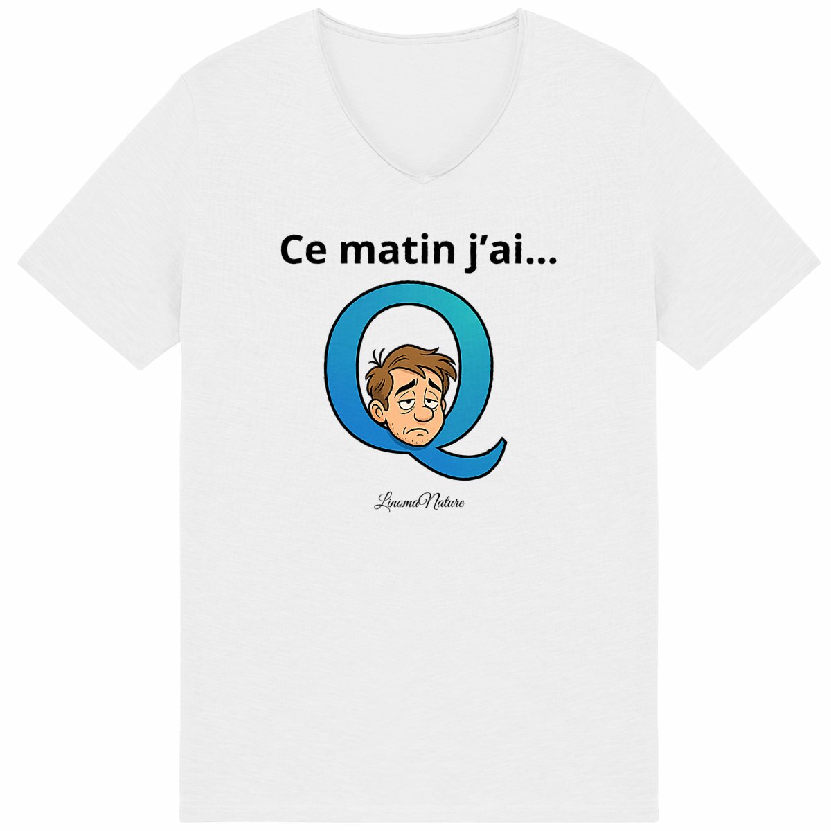 Image front T-shirt homme expression matin 