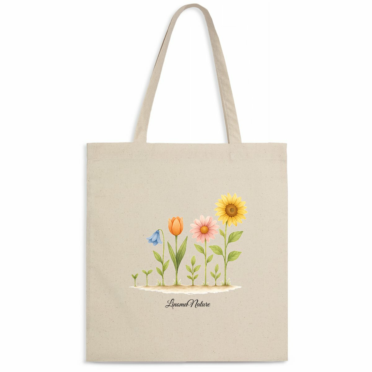Image back Tote bag fleurs