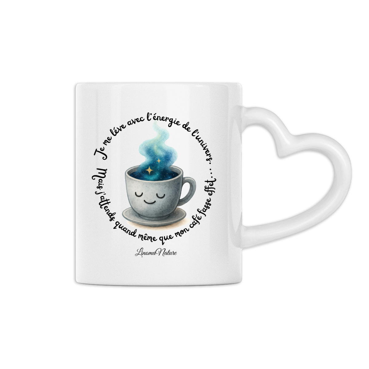 Image front Mug univers café gris