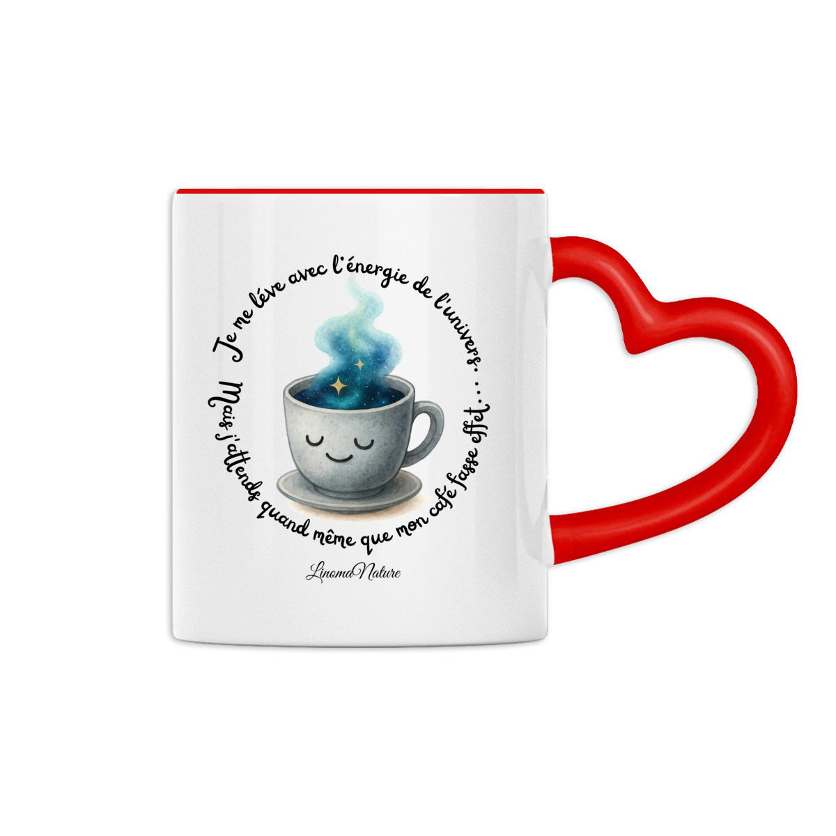 Image back Mug univers café gris