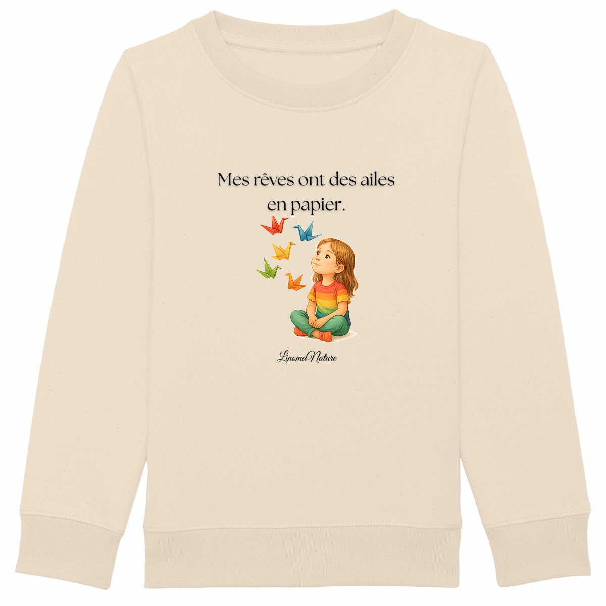 Image back Sweat Epais mes rêves ont des ailes