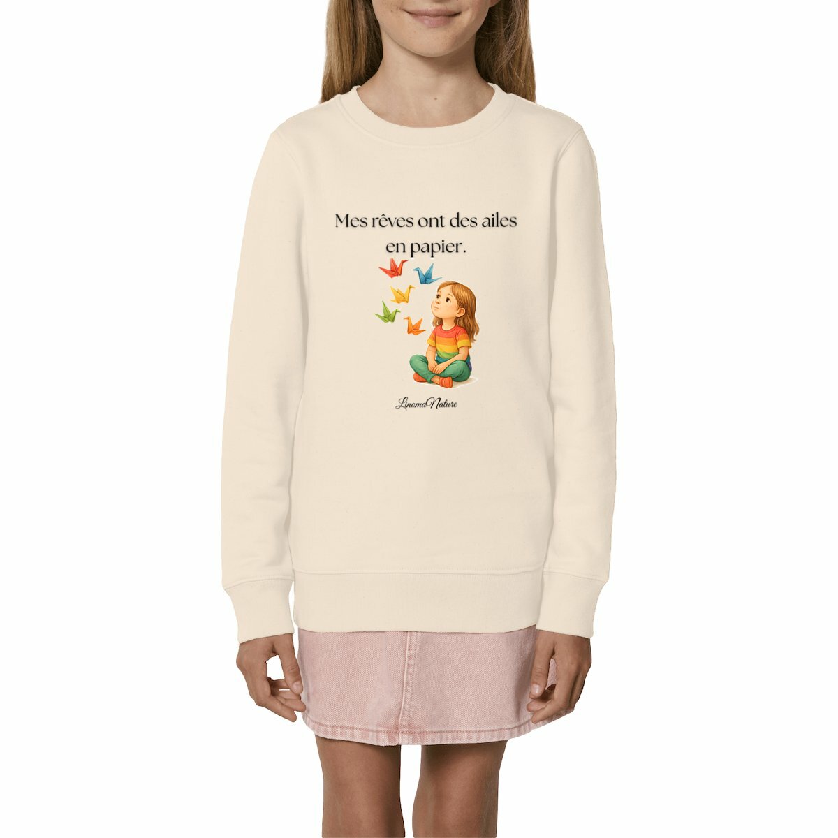 Image front Sweat Epais mes rêves ont des ailes