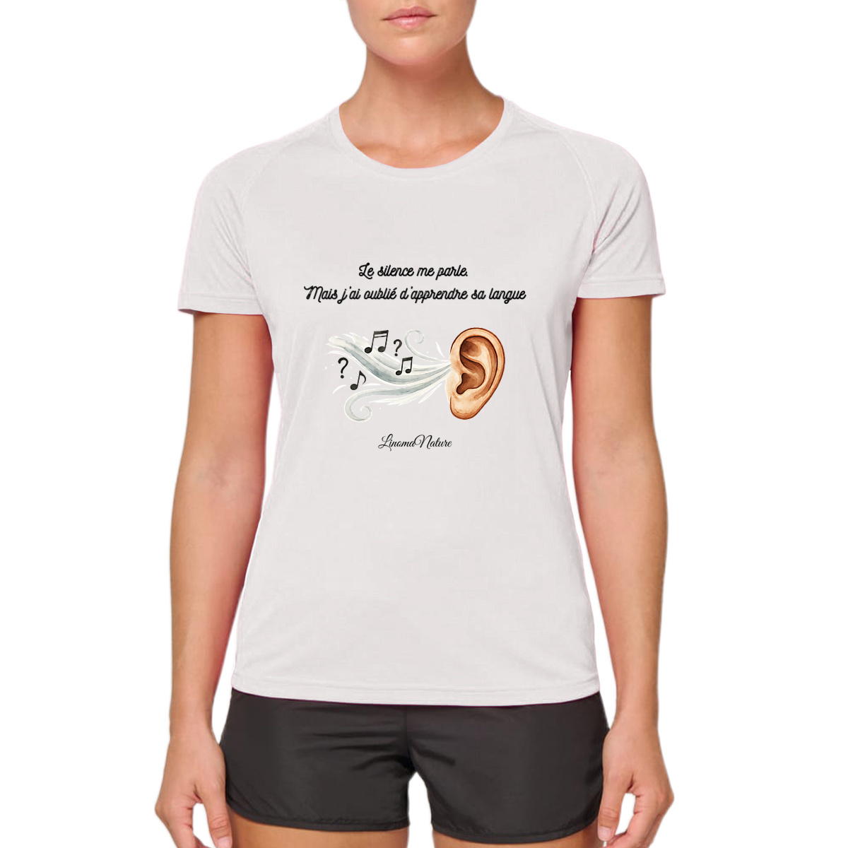 Image front T-shit femme Le silence me parle