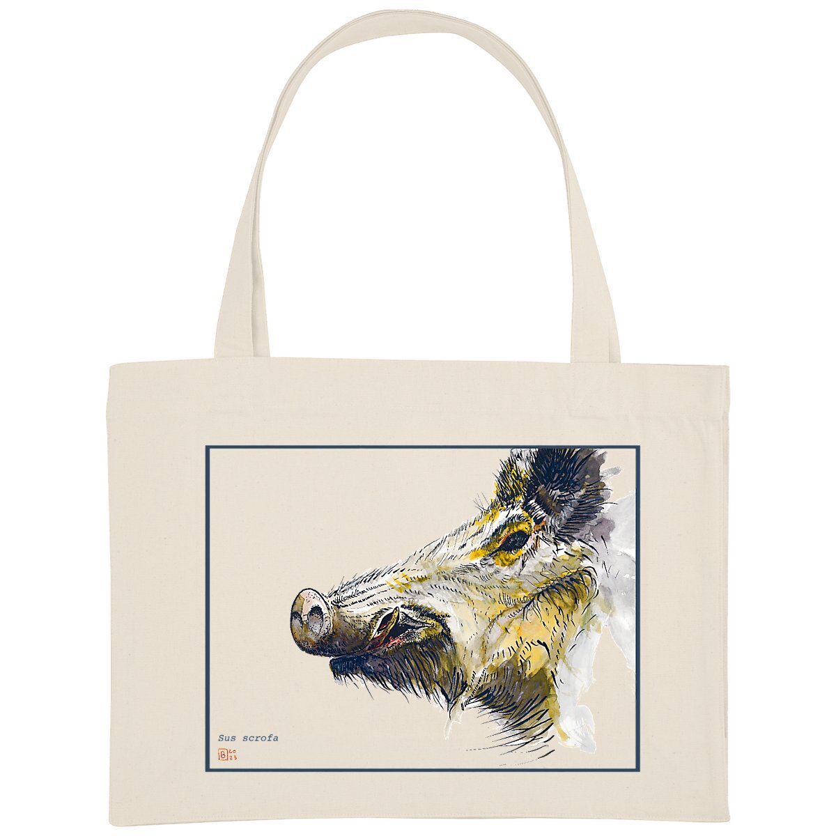 Image front Sus scrofa, le sac de courses