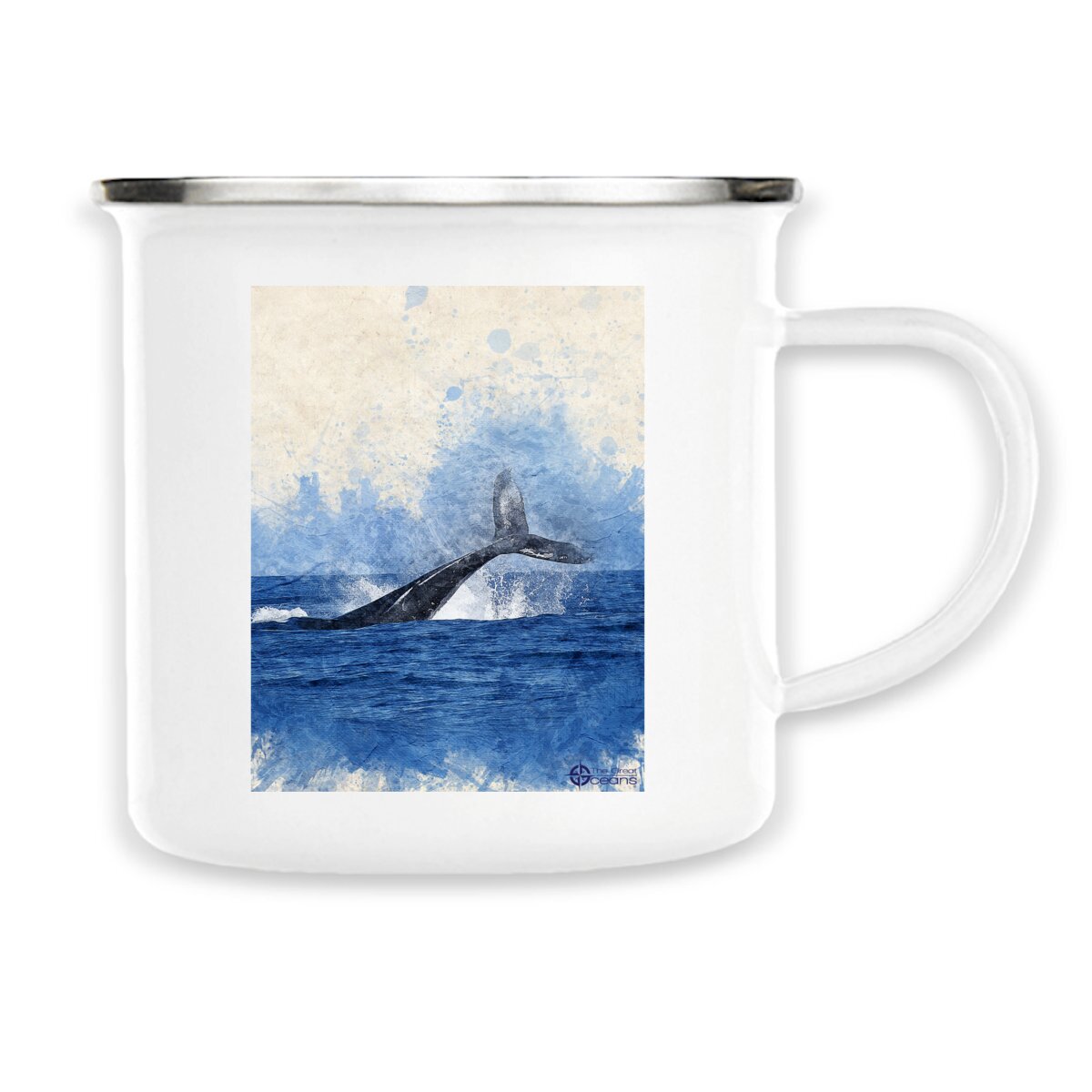 Image back Whales Tail Enamel Mug