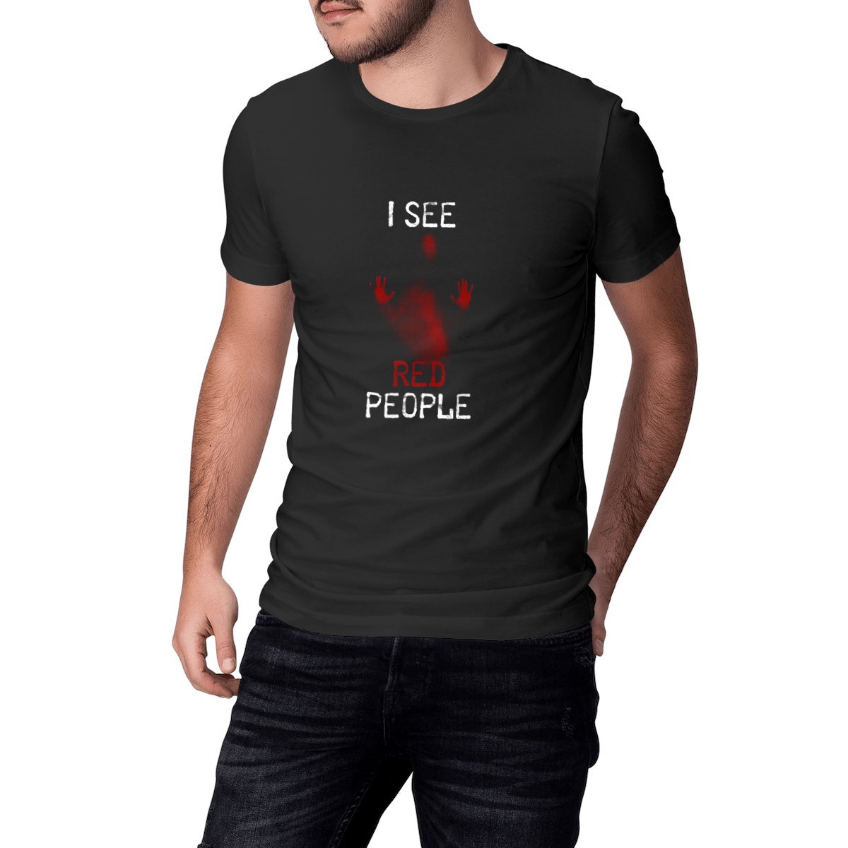 Image front Shirt unisexe léger - I see red people