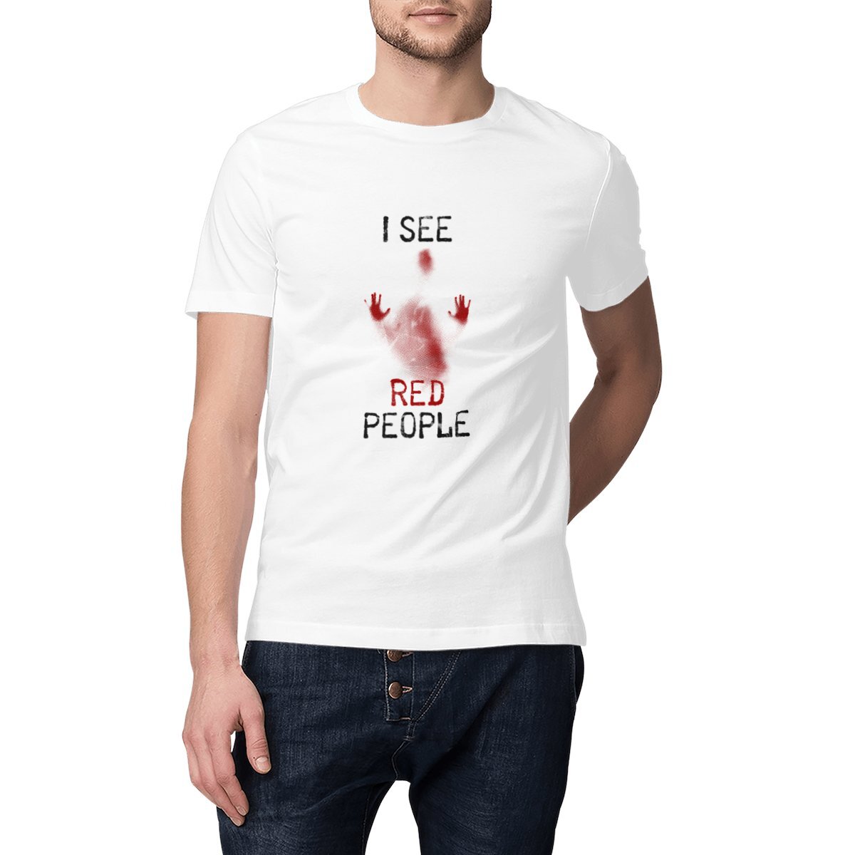 Image front Shirt unisexe épais Premium plus - I see red people