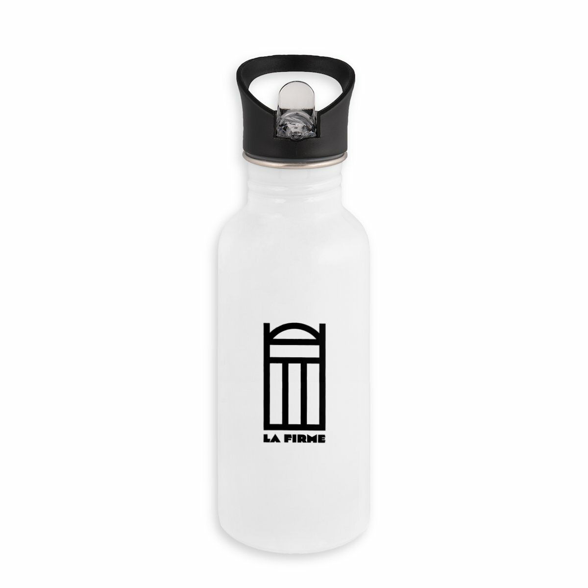 Image back Bouteille Inox avec paille de la Firme