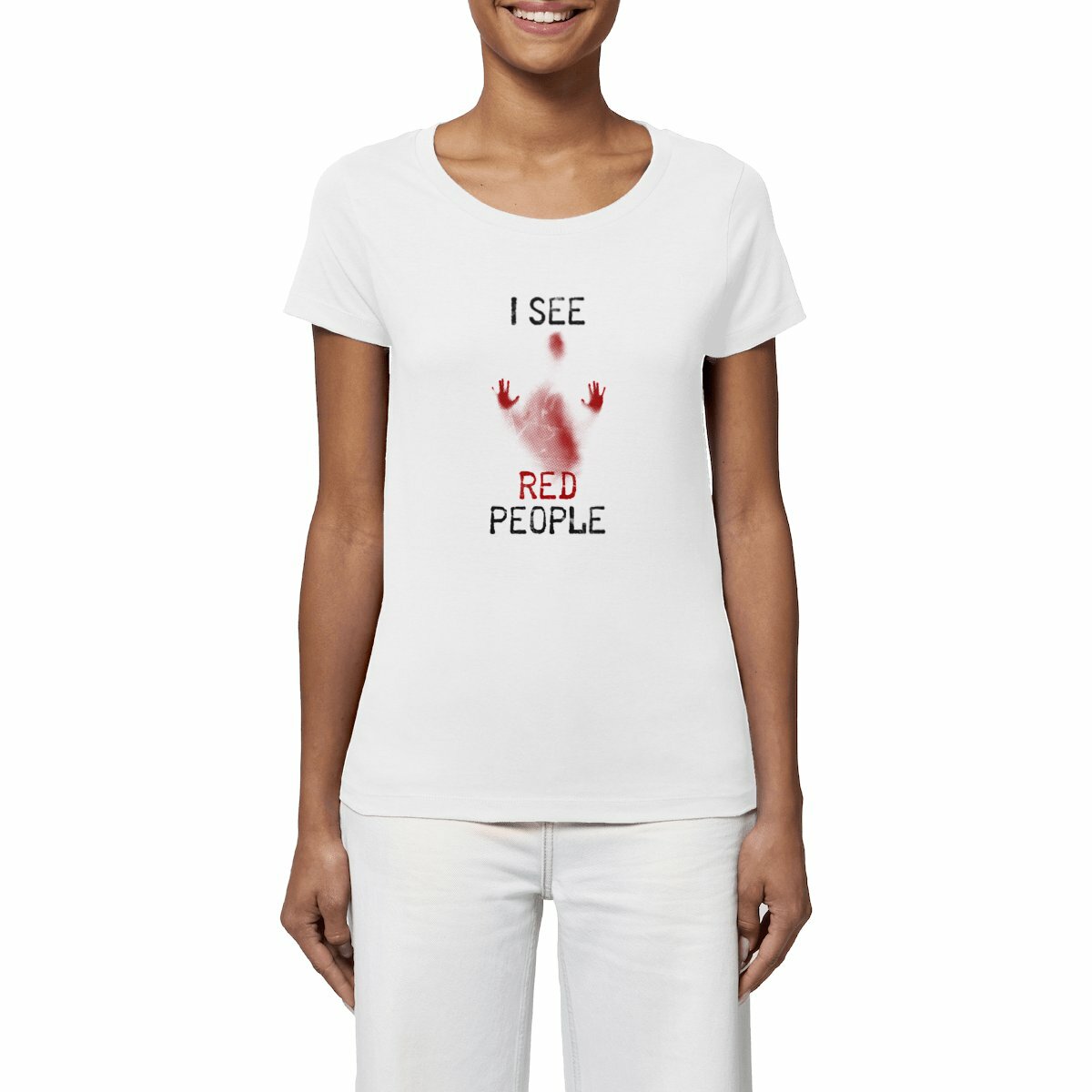 Image front Shirt Femme Premium - I see red people