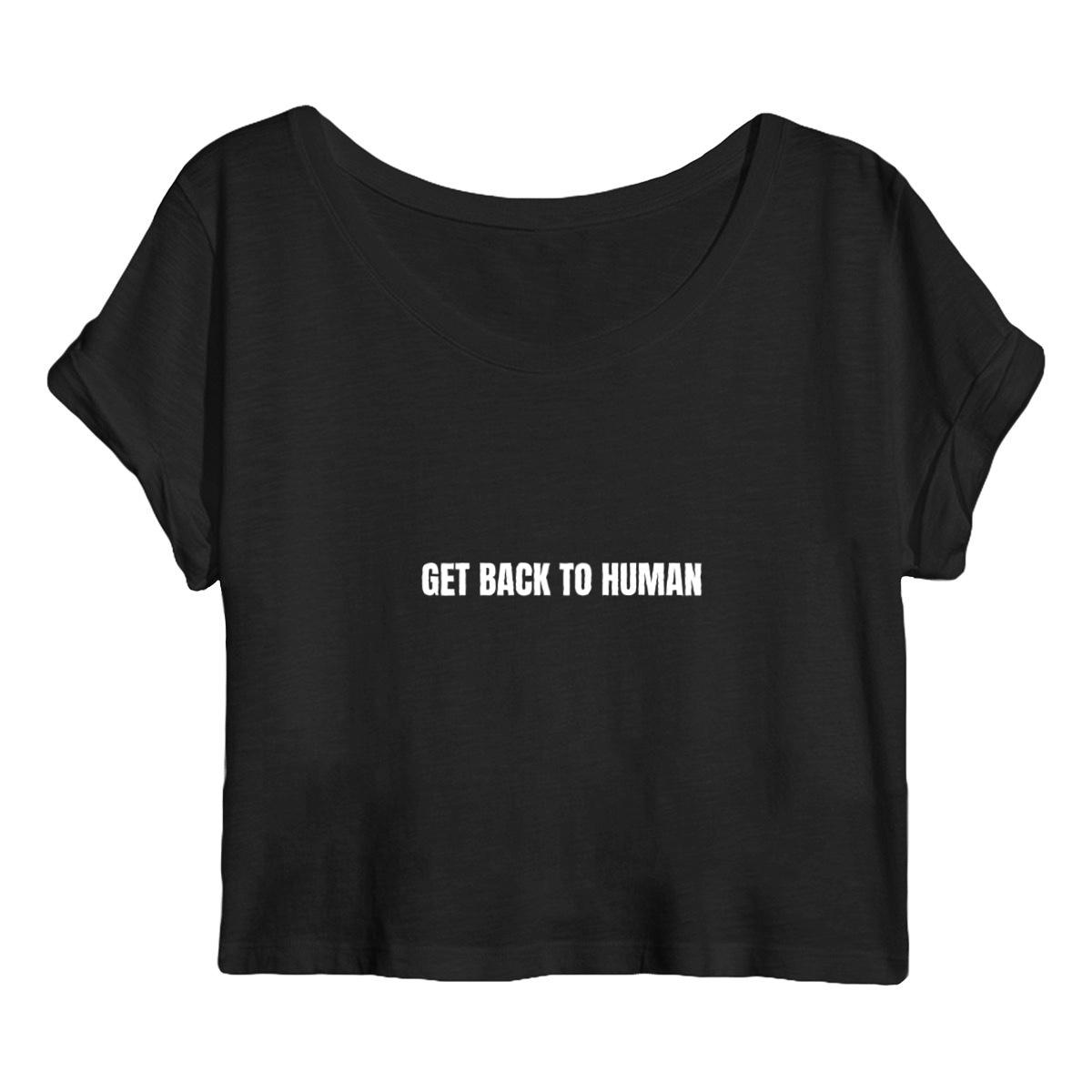 Image back Black Crop Top