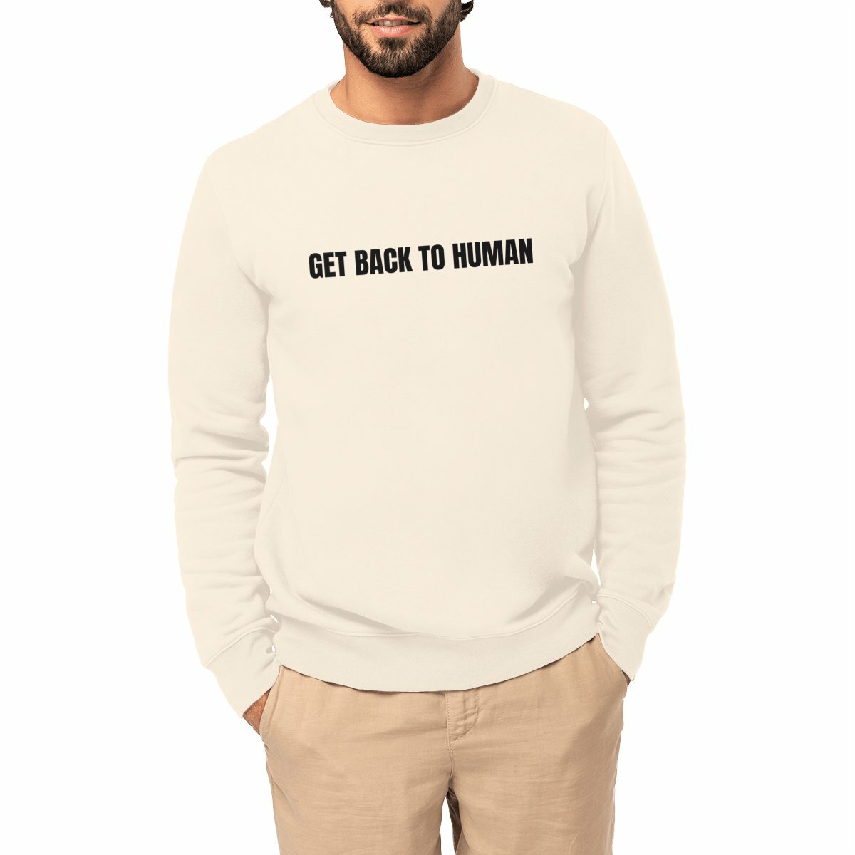 Image front Get Back To Human Sweatshirt