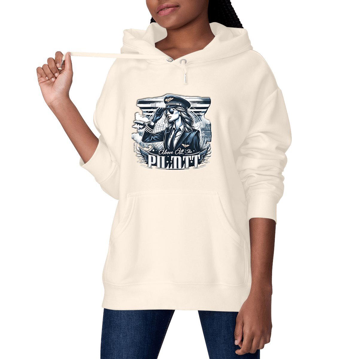 Image front Sweat à capuche Maman Pilote