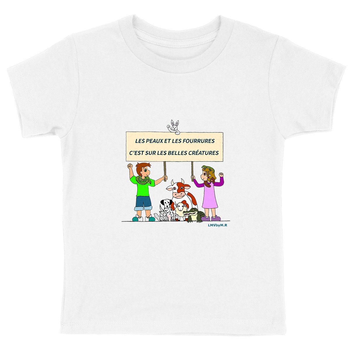 Image back Tee-shirt Bio Enfant STOP FOURRURE