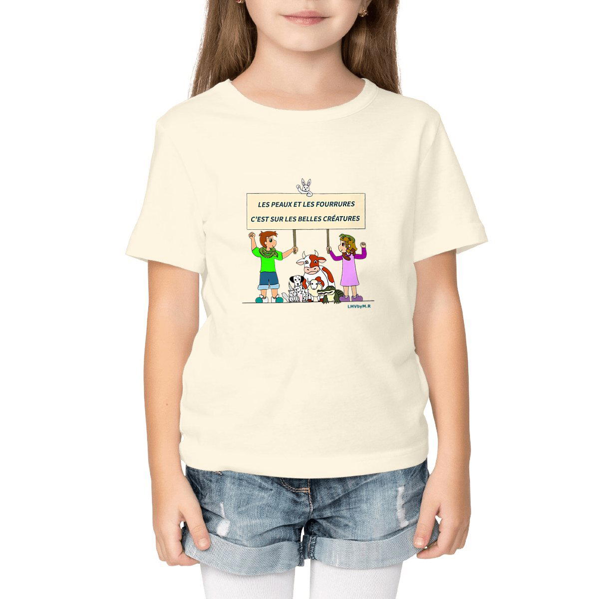 Image front Tee-shirt Bio Enfant STOP FOURRURE