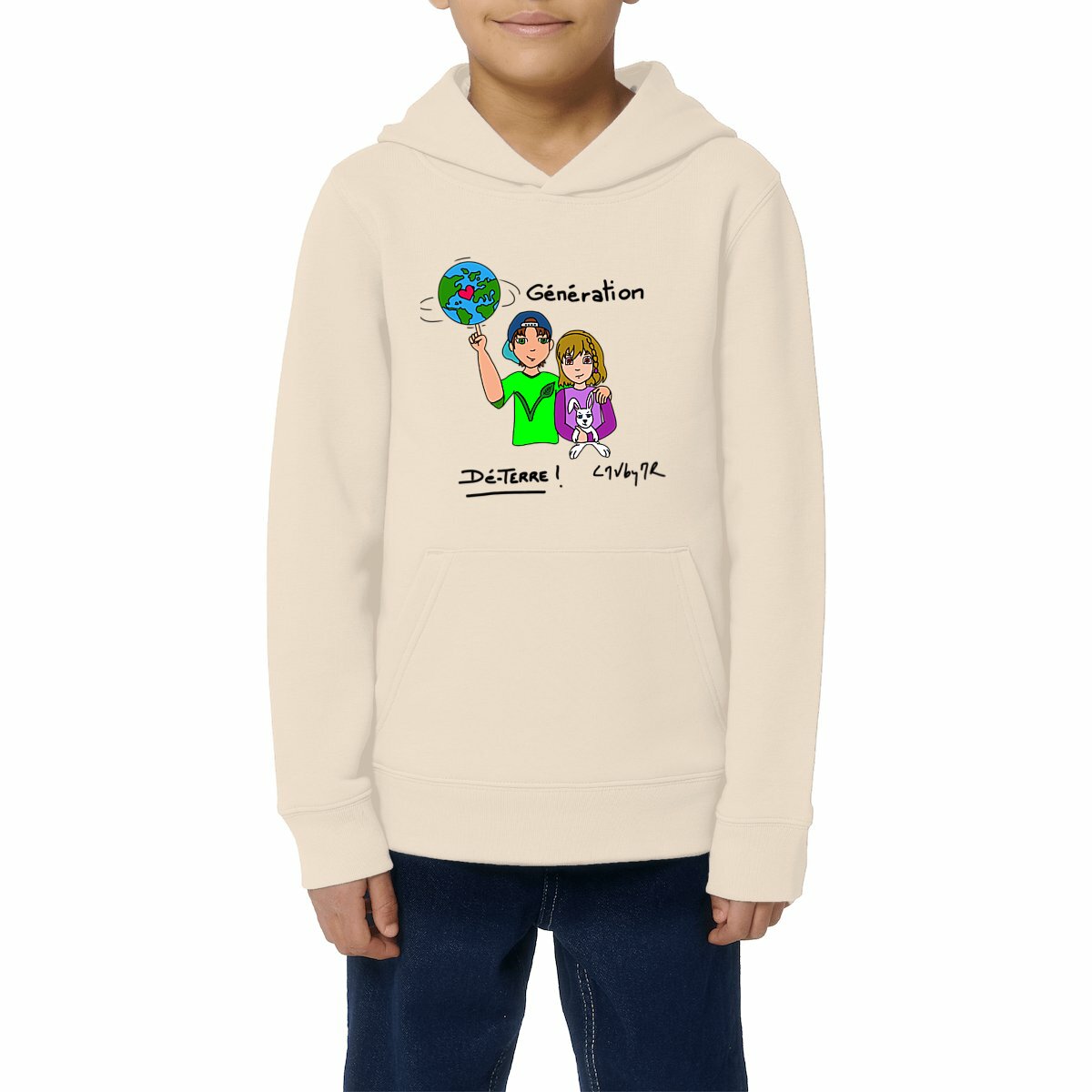 Image front Sweat-shirt épais à capuche GENERATION DE-TERRE !