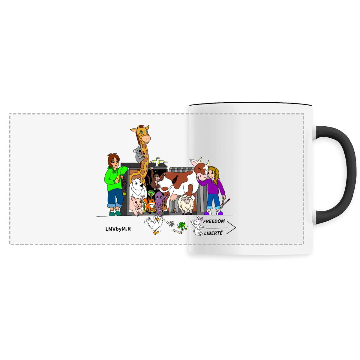 Image back Mug en céramique LMV OUVRONS LES CAGES
