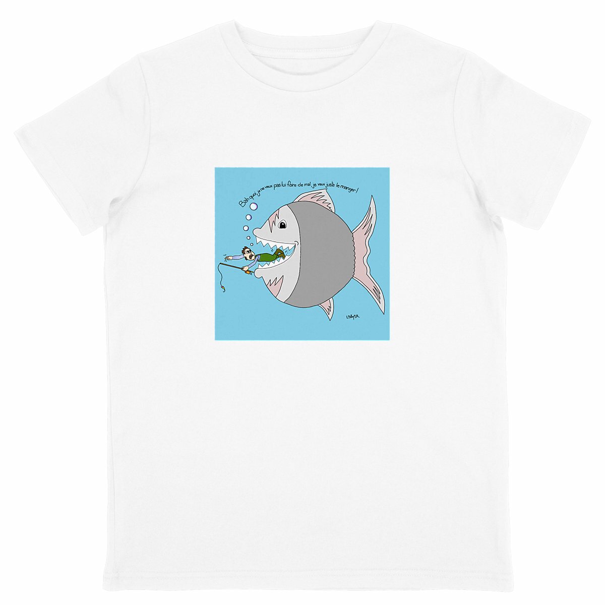 Image back T-shirt conversion Bio POISSON PECHEUR