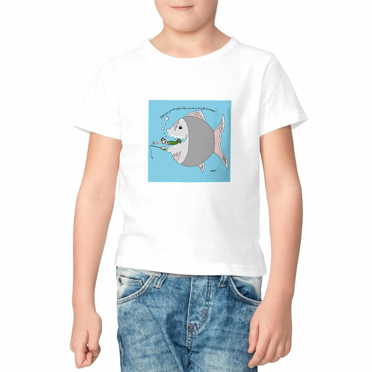 Image front T-shirt conversion Bio POISSON PECHEUR