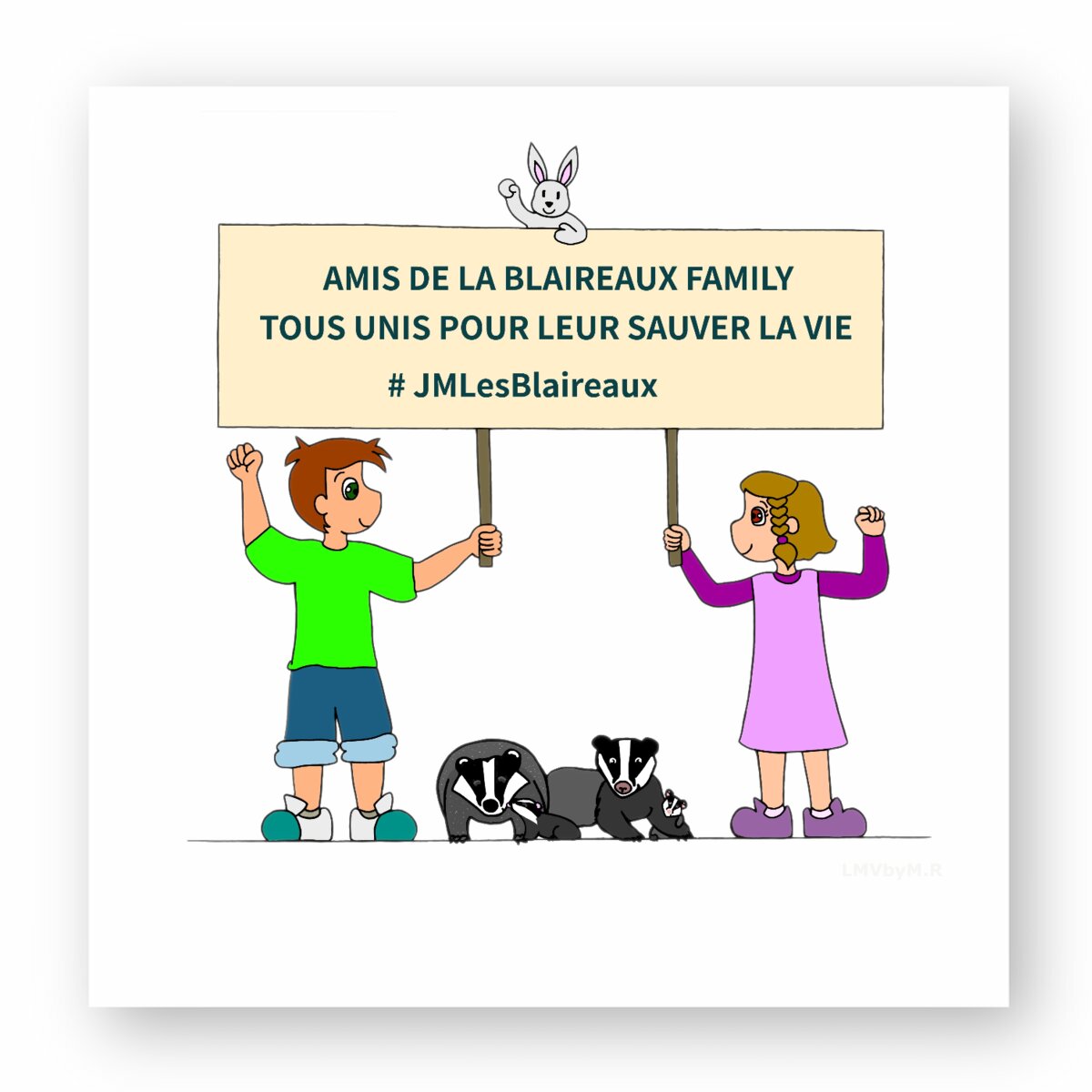 Image front Sticker STOP DETERRAGE DES BLAIREAUX