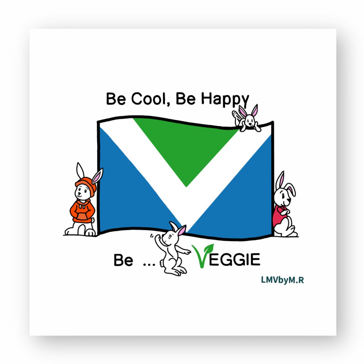 Image front Sticker BE COOL...BE HAPPY
