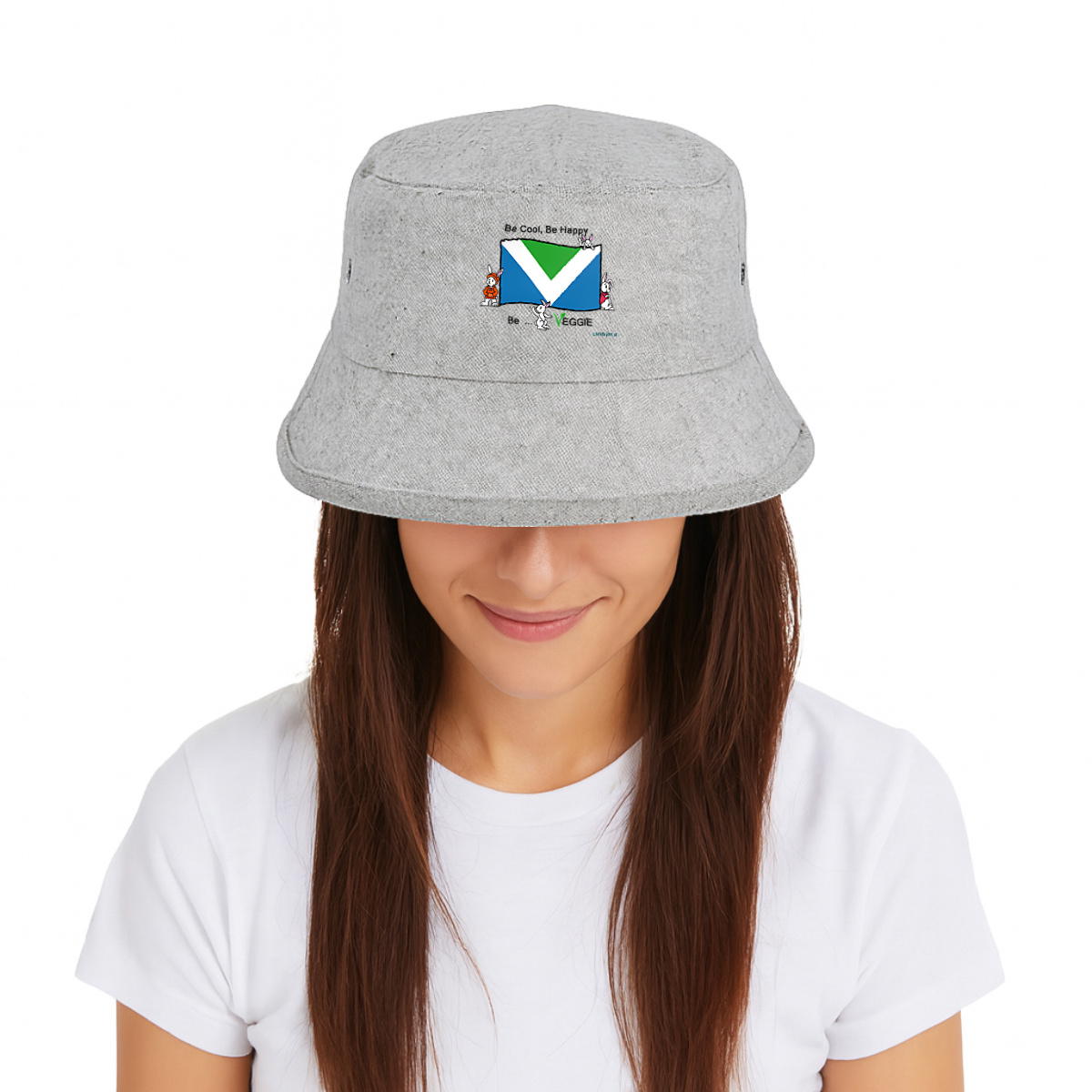 Image front Bob 100% recyclé BE HAPPY BE VEGGIE