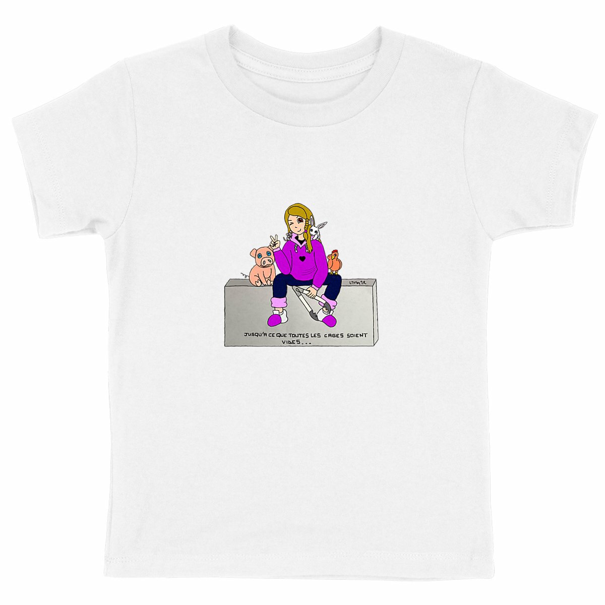 Image back Tee-shirt Bio Enfant GIRL LIBERATION