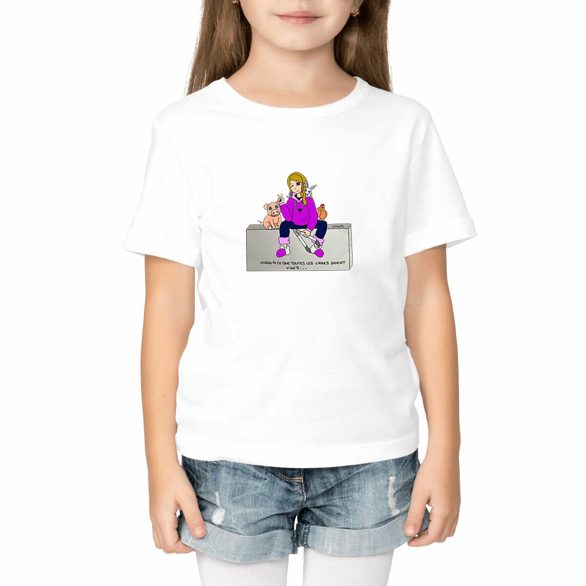 Image front Tee-shirt Bio Enfant GIRL LIBERATION