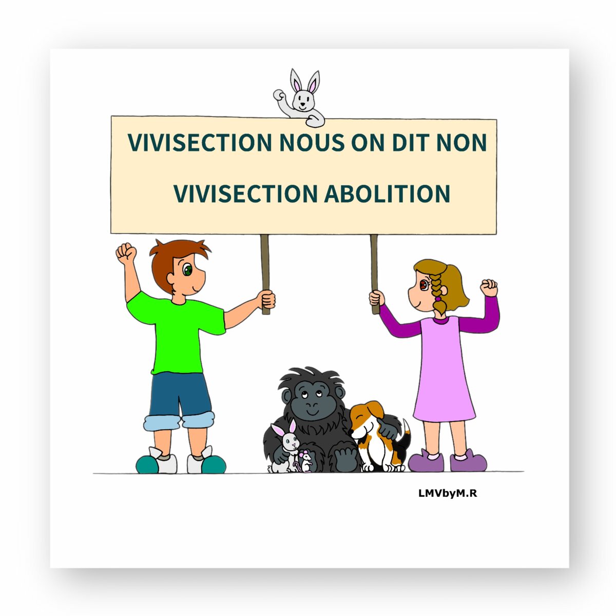 Image front Sticker STOP VIVISECTION