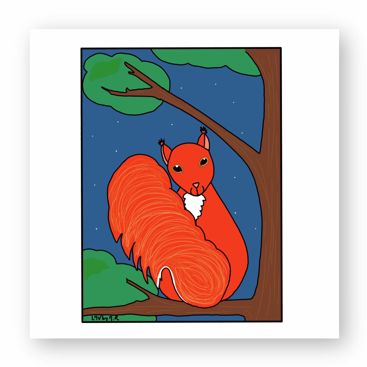 Image front Sticker ECUREUIL ROUX