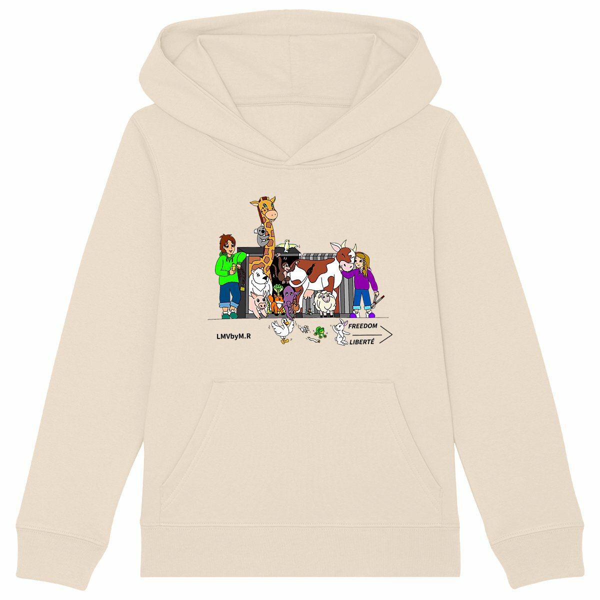 Image back Sweat-shirt épais à capuche OUVRONS LES CAGES