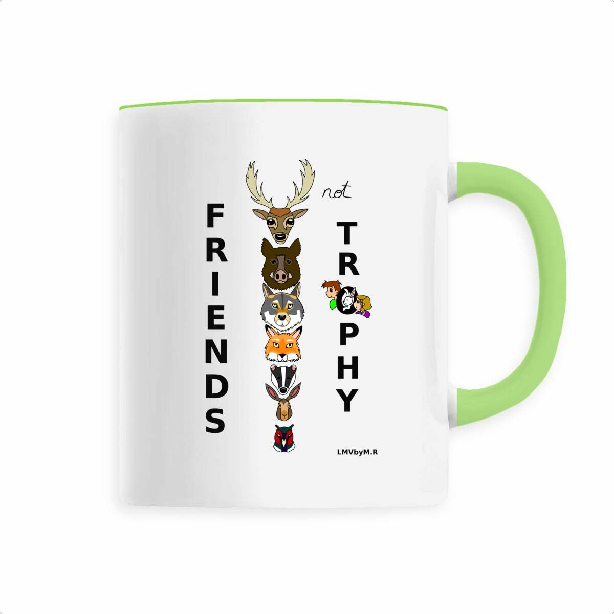 Image front Mug en céramique FRIENDS NOT TROPHY (chasse)