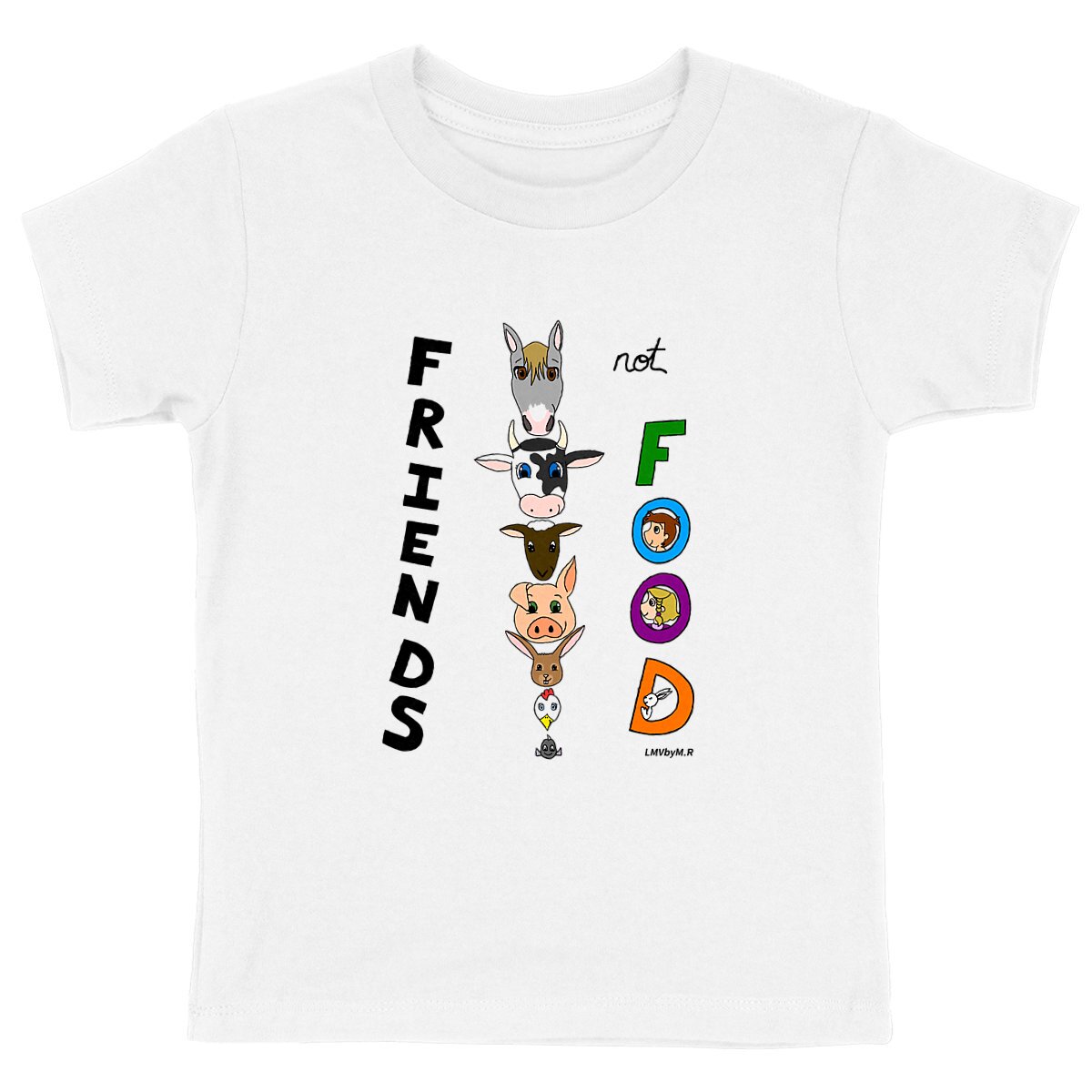 Image back Tee-shirt Bio Enfant FRIENDS NOT FOOD