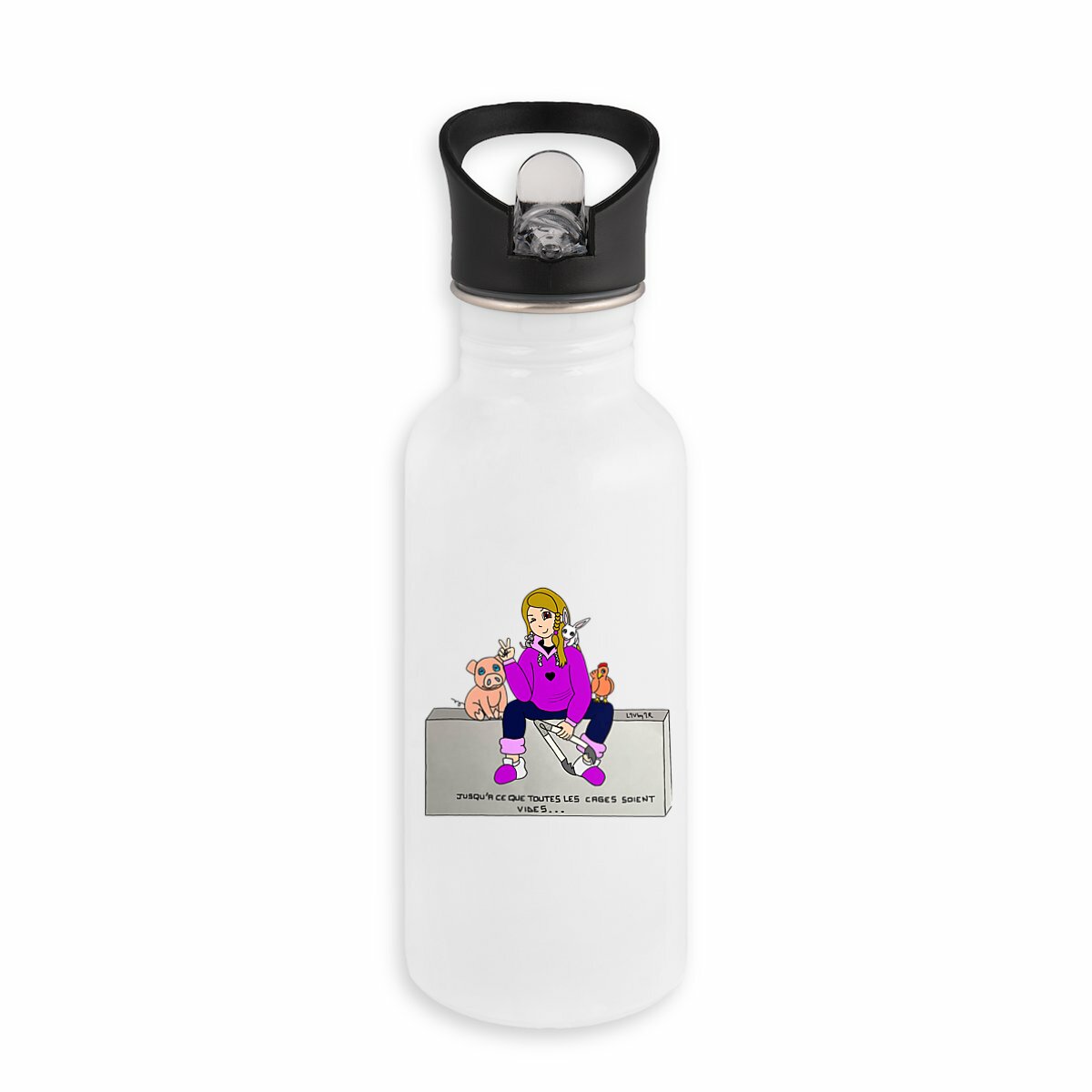 Image front Gourde en inox GIRL LIBERATION
