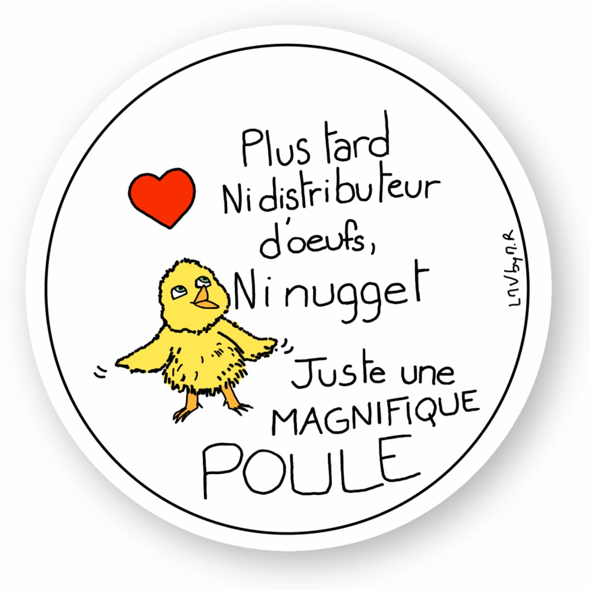 Image front Sticker NI OEUF NI NUGGET