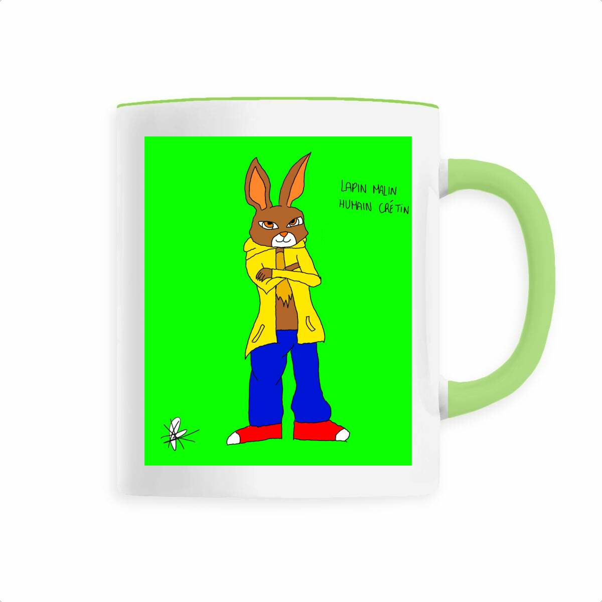 Image front Mug en céramique LAPIN MALIN / HUMAIN CRETIN
