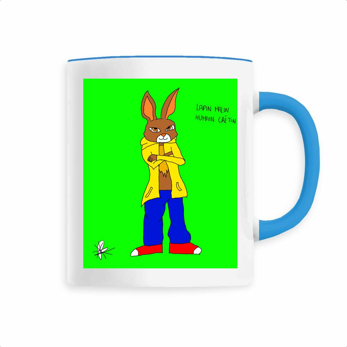 Image back Mug en céramique LAPIN MALIN / HUMAIN CRETIN