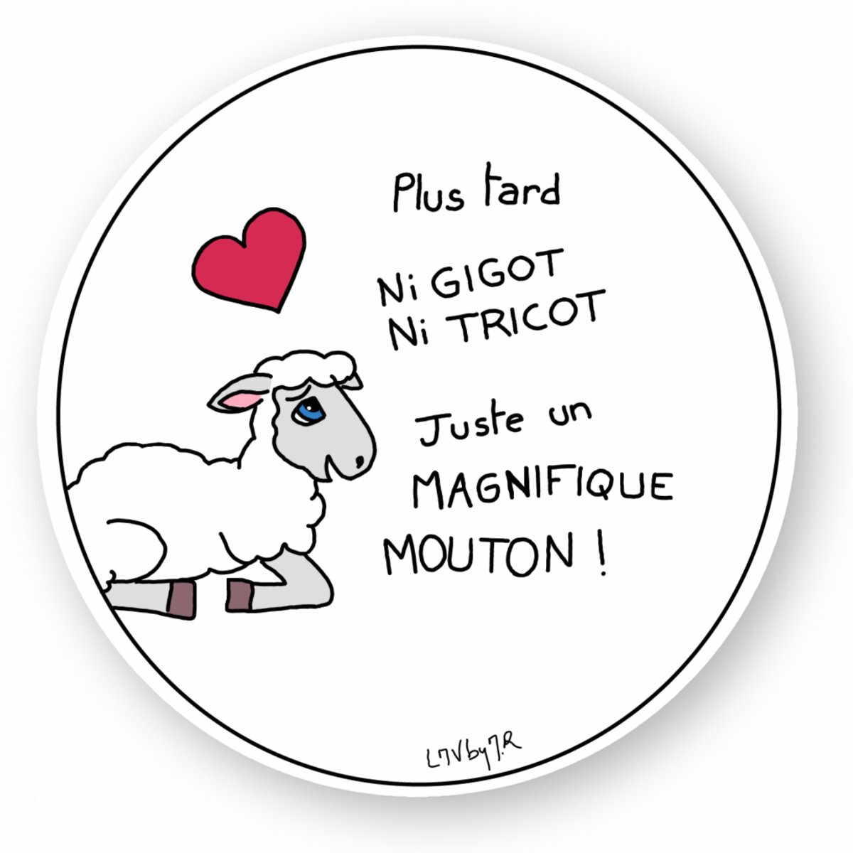 Image front Sticker MAGNIFIQUE MOUTON