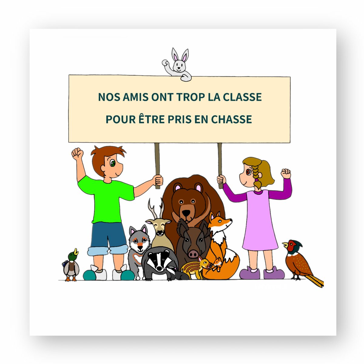 Image front Sticker STOP CHASSE