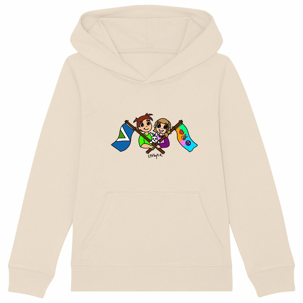 Image back Sweat-shirt épais à capuche Minis Vegans Kawaii