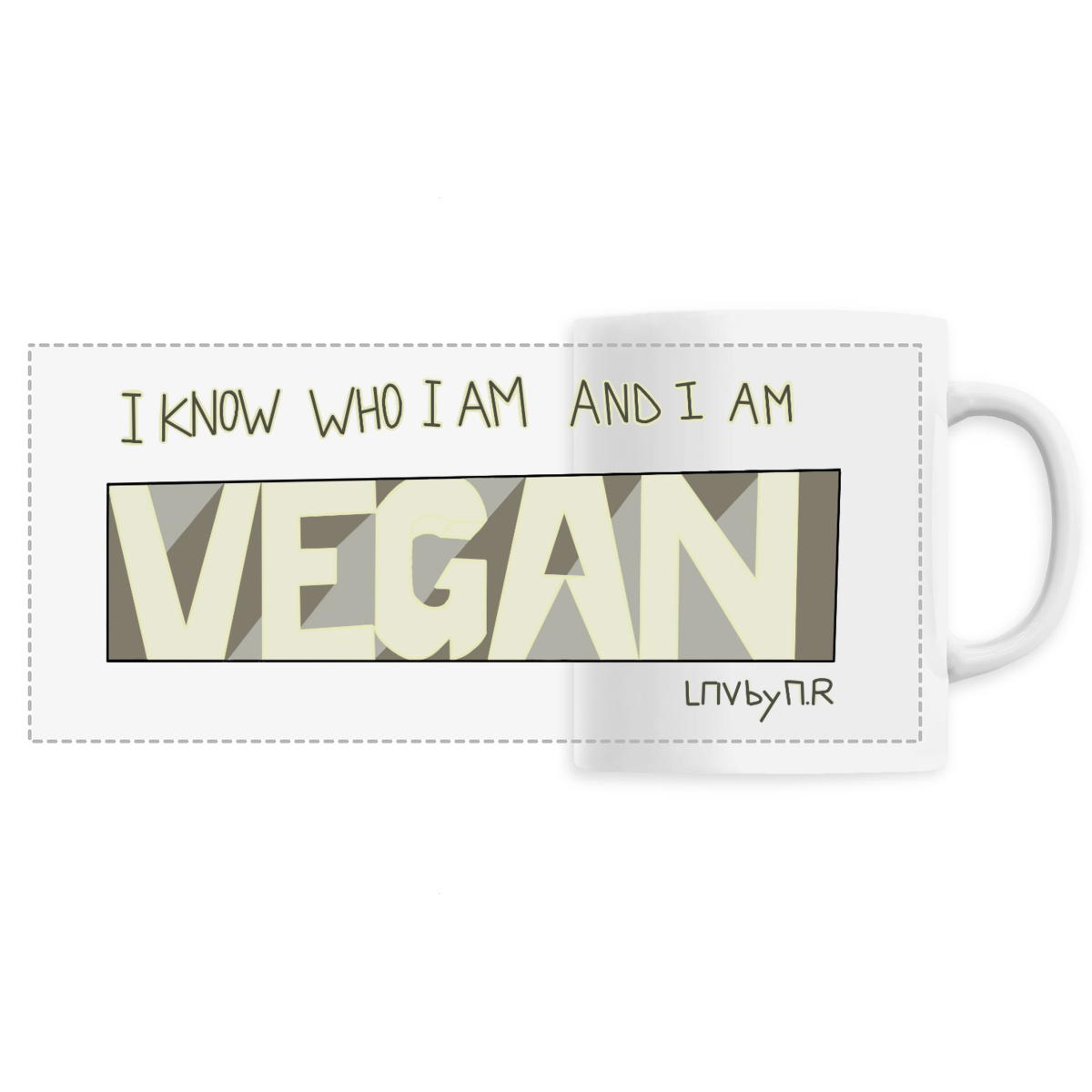 Image front Mug en céramique I AM VEGAN