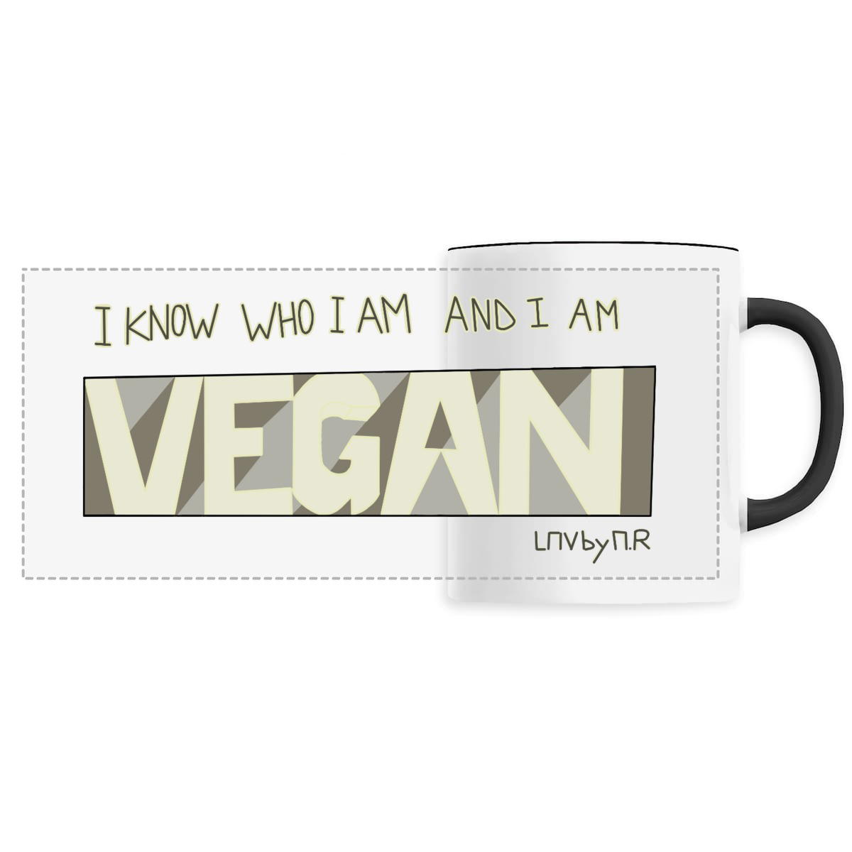 Image back Mug en céramique I AM VEGAN