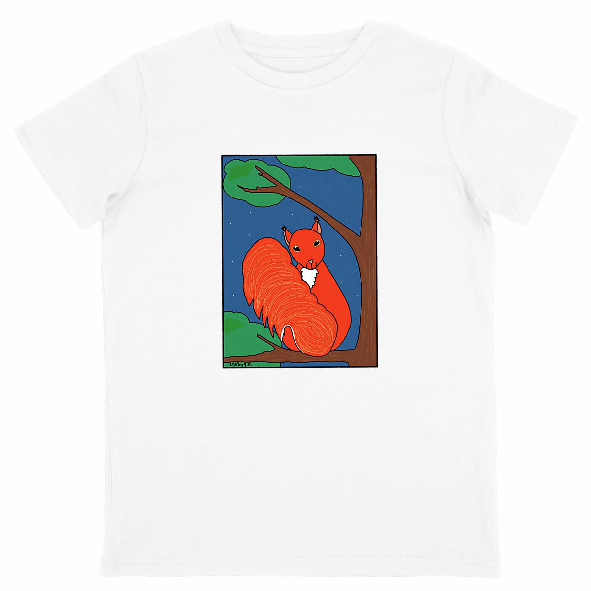 Image back T-shirt conversion Bio ECUREUIL ROUX