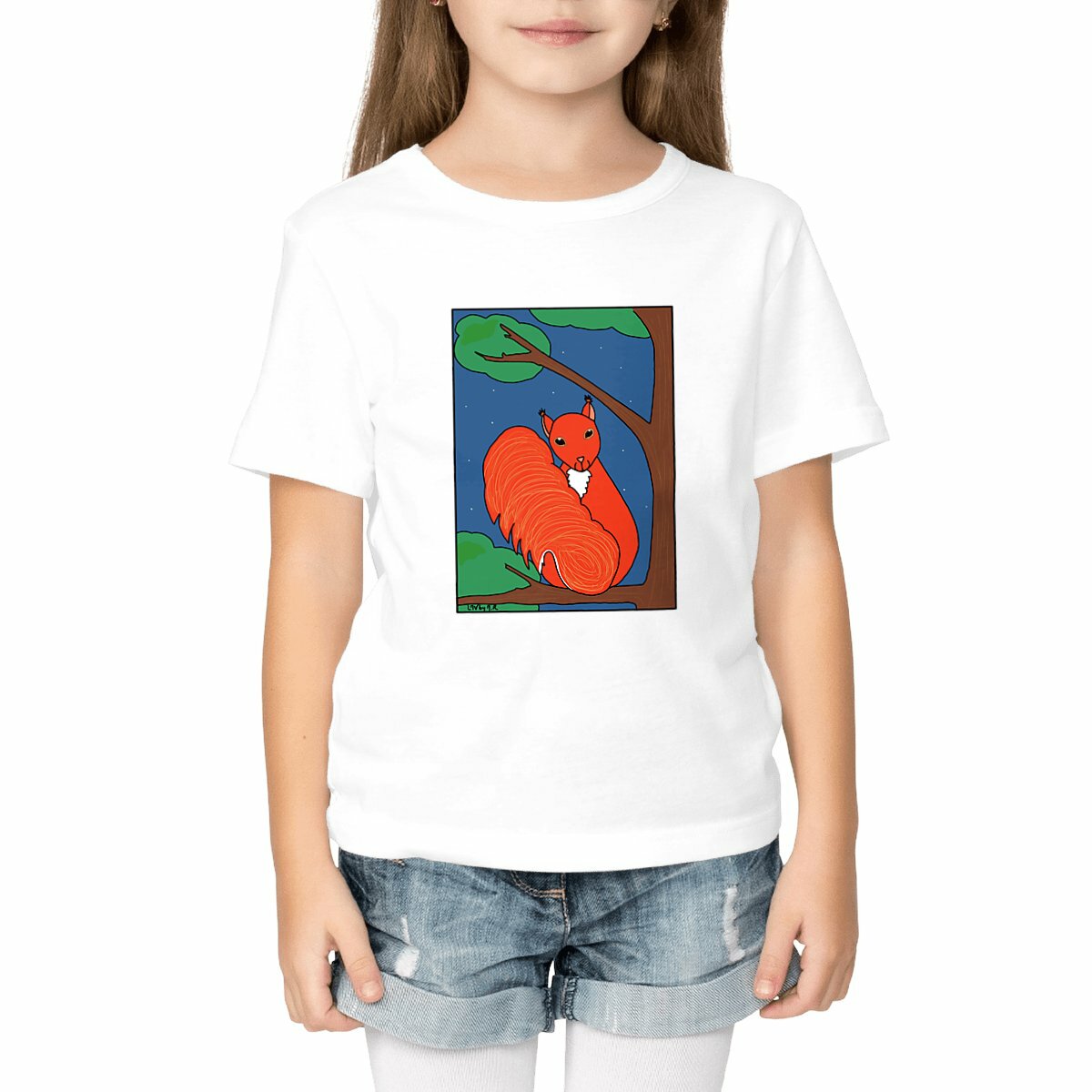 Image front T-shirt conversion Bio ECUREUIL ROUX