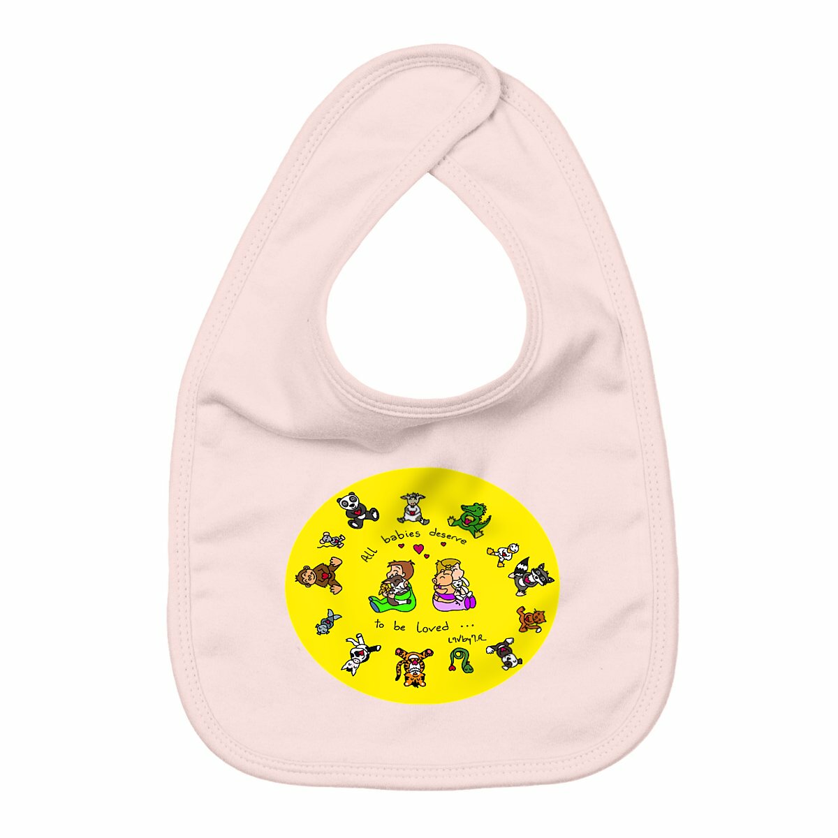 Image back Bavoir ALL BABIES DESERVE TO BE LOVED