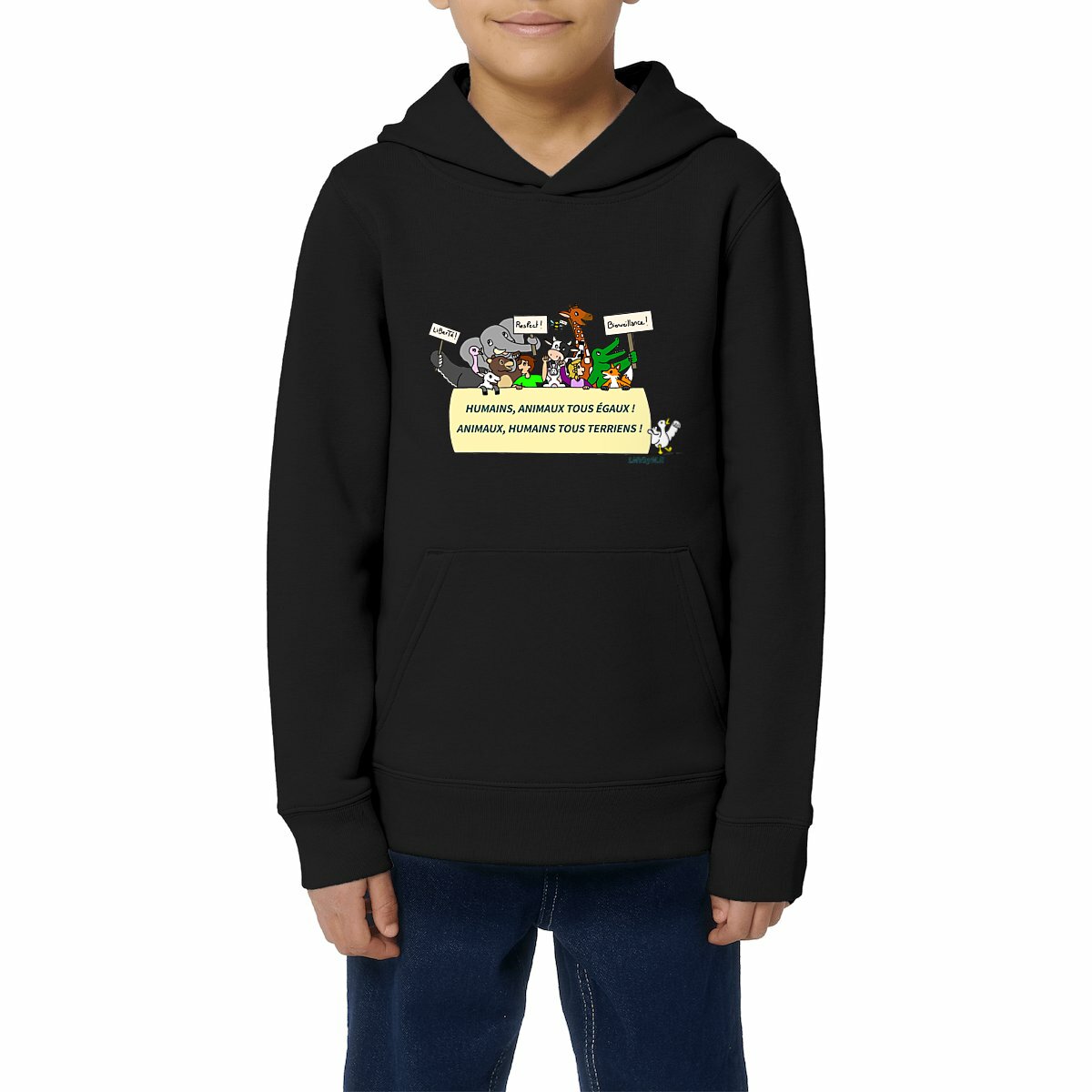 Image front Sweat-shirt épais à capuche EN MANIF