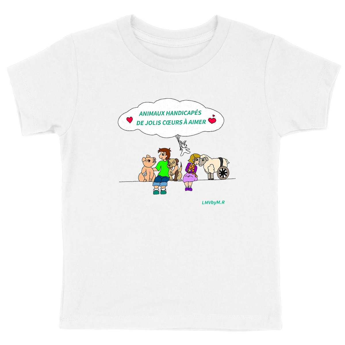 Image back Tee-shirt Bio Enfant ANIMAUX HANDICAPES